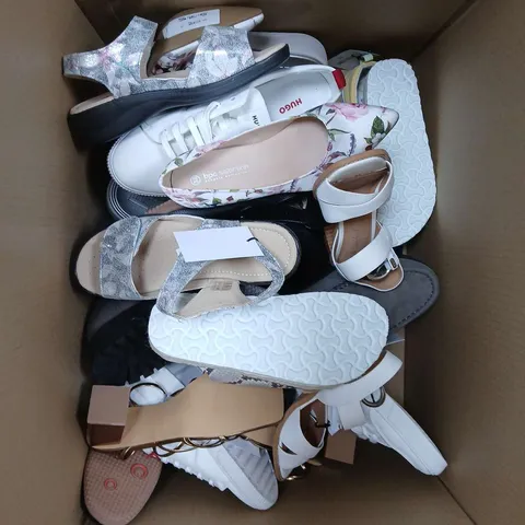 APPROXIMATELY 10 LOOSE PAIRS OF SHOES IN VARIOUS SIZES & DESIGNS 