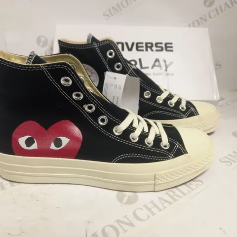 UK 7 CONVERSE PLAY EDITION COMME DES GARCONS HIGH TOP TRAINERS