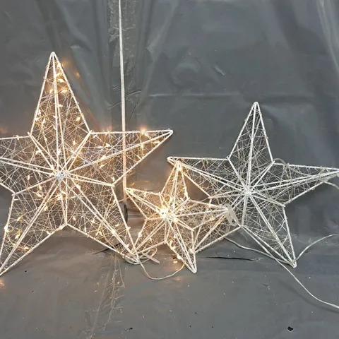 SET OF 3 TWINKLING STAR CHRISTMAS LIGHTS 