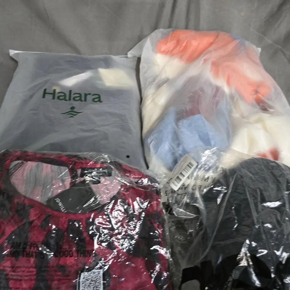 APPROXIMATELY 30 ASSORTED CLOTHING ITEMS IN VARIOUS SIZES, STYLES & COLOURS TO INCLUDE BRANDS SUCH AS HALARA, JD WILLIAMS, ASOS, ETC - COLLECTION ONLY
