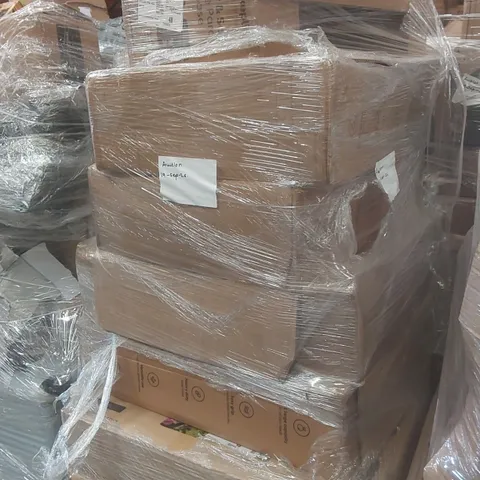 PALLET OF ASSORTED E-COMMERCE GOODS AND PRODUCTS TO INCLUDE: PARASOL BASE, PADDED GRAVITY CHAIRS, WHEELBARROW ECT