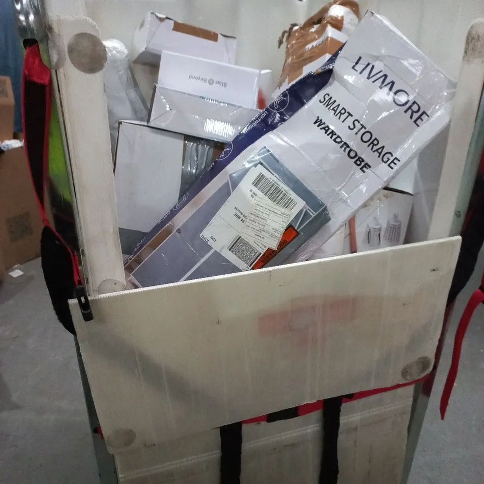A MIX OF APPROXIMATELY 15 LARGE ASSORTED ITEMS SMART STORAGE WARDROBE, AIR BLOWER, BUG ZAPPER ETC.