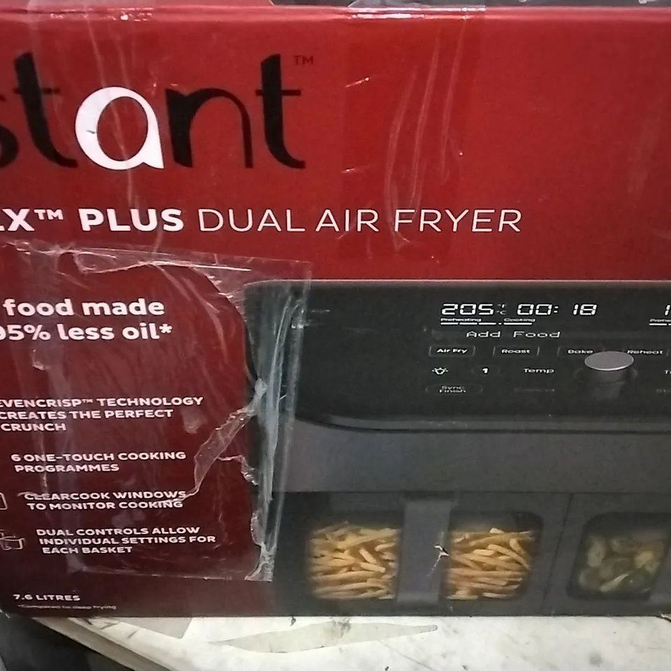 INSTANT VORTEX 8 IN 1 DUAL AIR FRYER 7.6