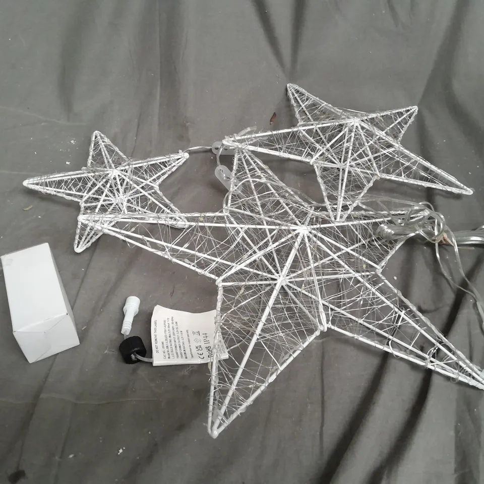 SET OF 3 TWINKLING STAR CHRISTMAS LIGHTS 