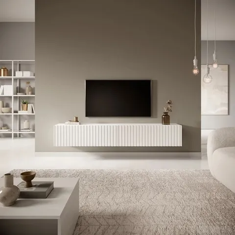 BOXED FLOATING TV STAND FOR TV'S UP TO 70"