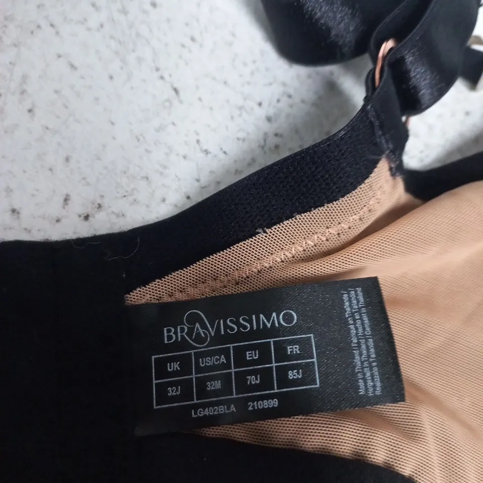 BRAVISSIMO MILLIE LUXE BRA – BLACK, UK 32J (EU 70J) – BRAND TAG