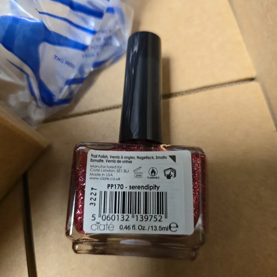 CIATÉ LONDON NAIL POLISH – SERENDIPITY (PP170) – GLITTERY PINK-RED, PCS 162