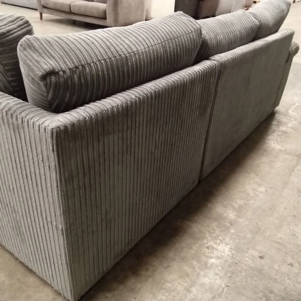 AMALFI STANDARD BACK FABRIC RIGHT HAND CORNER CHAISE SOFA - CHARCOAL RRP £949