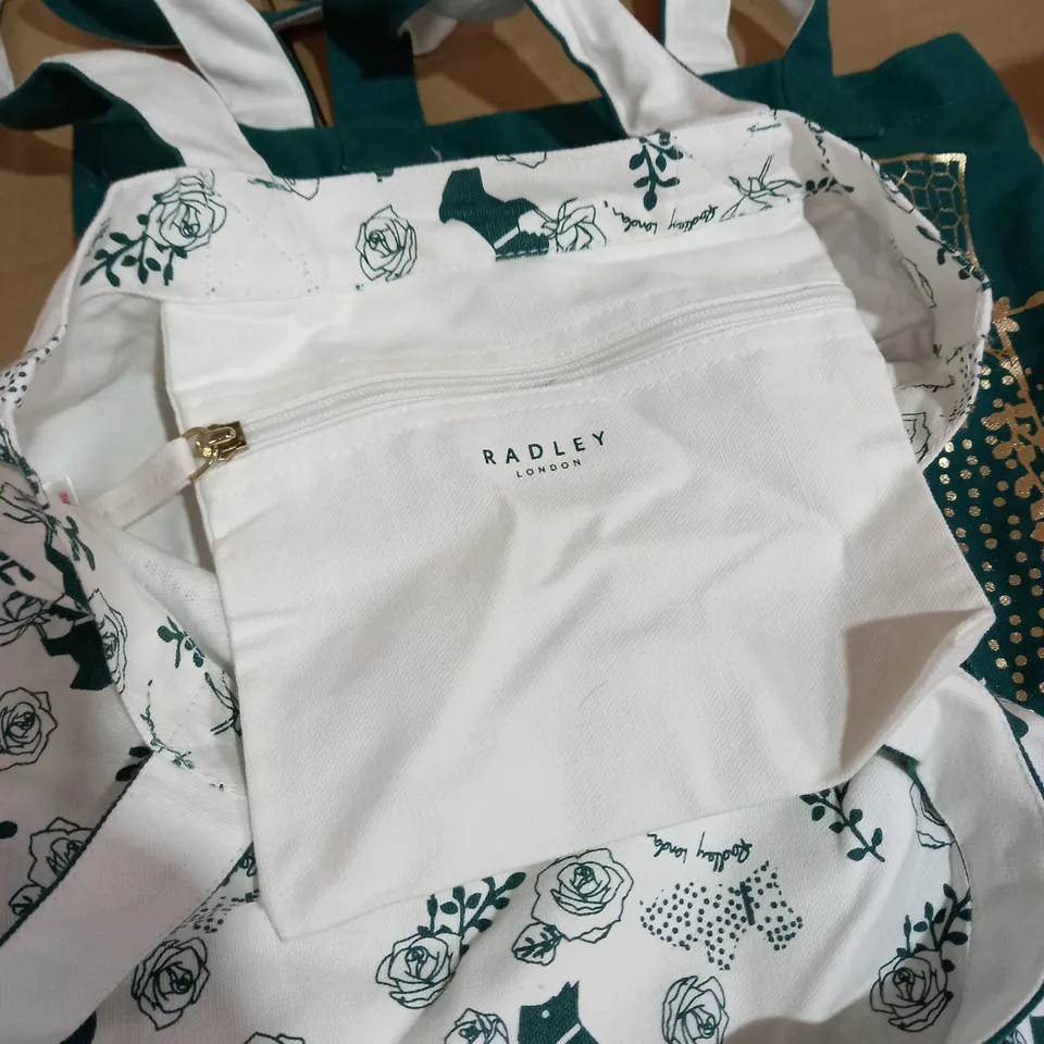 RADLEY CANVAS TOTES DUO WITH INTERNAL ZIP POCKET - GREEN