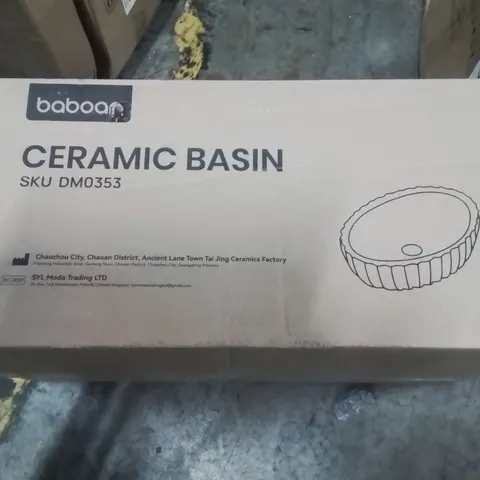BOXED BABOAN CERAMIC BASIN 