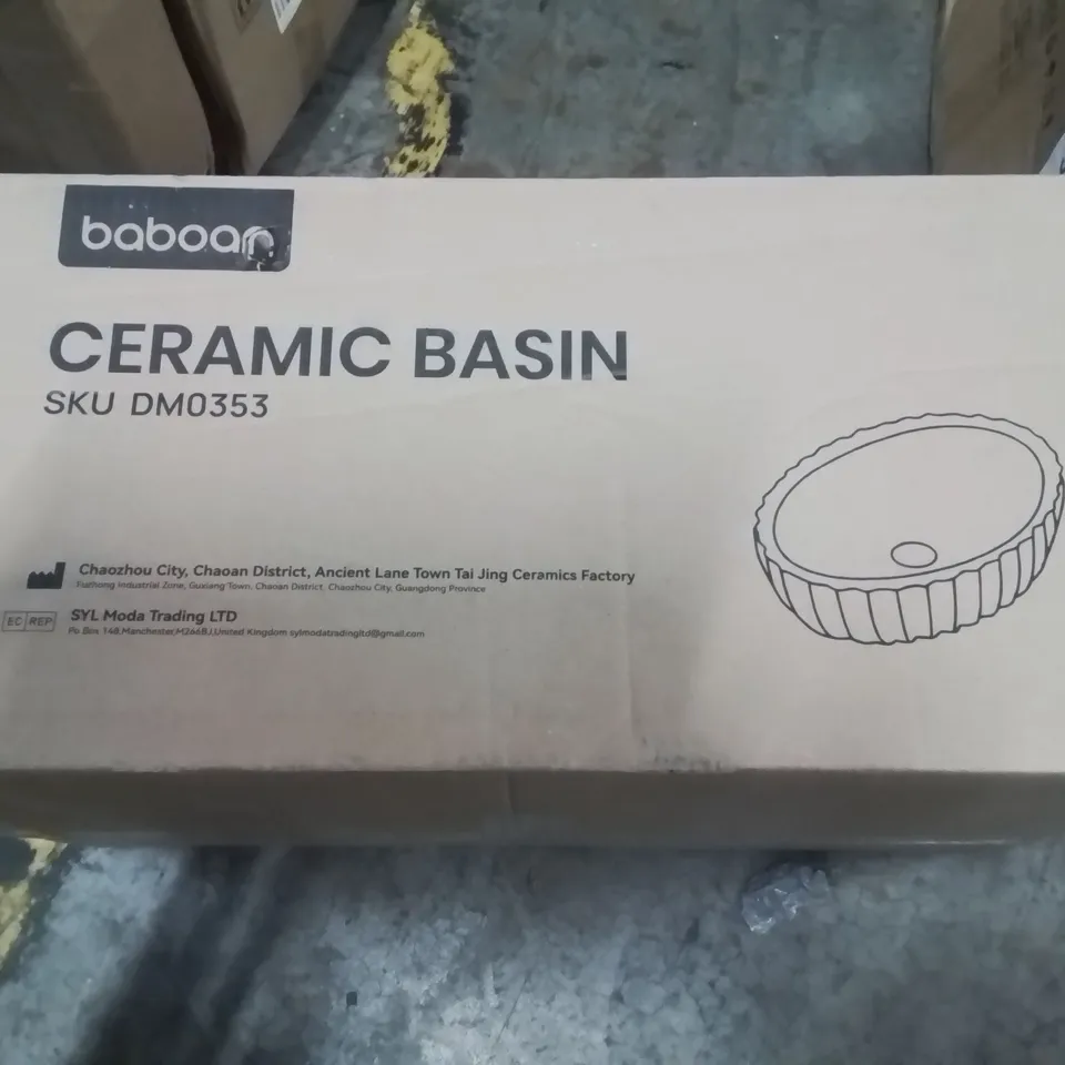BOXED BABOAN CERAMIC BASIN 