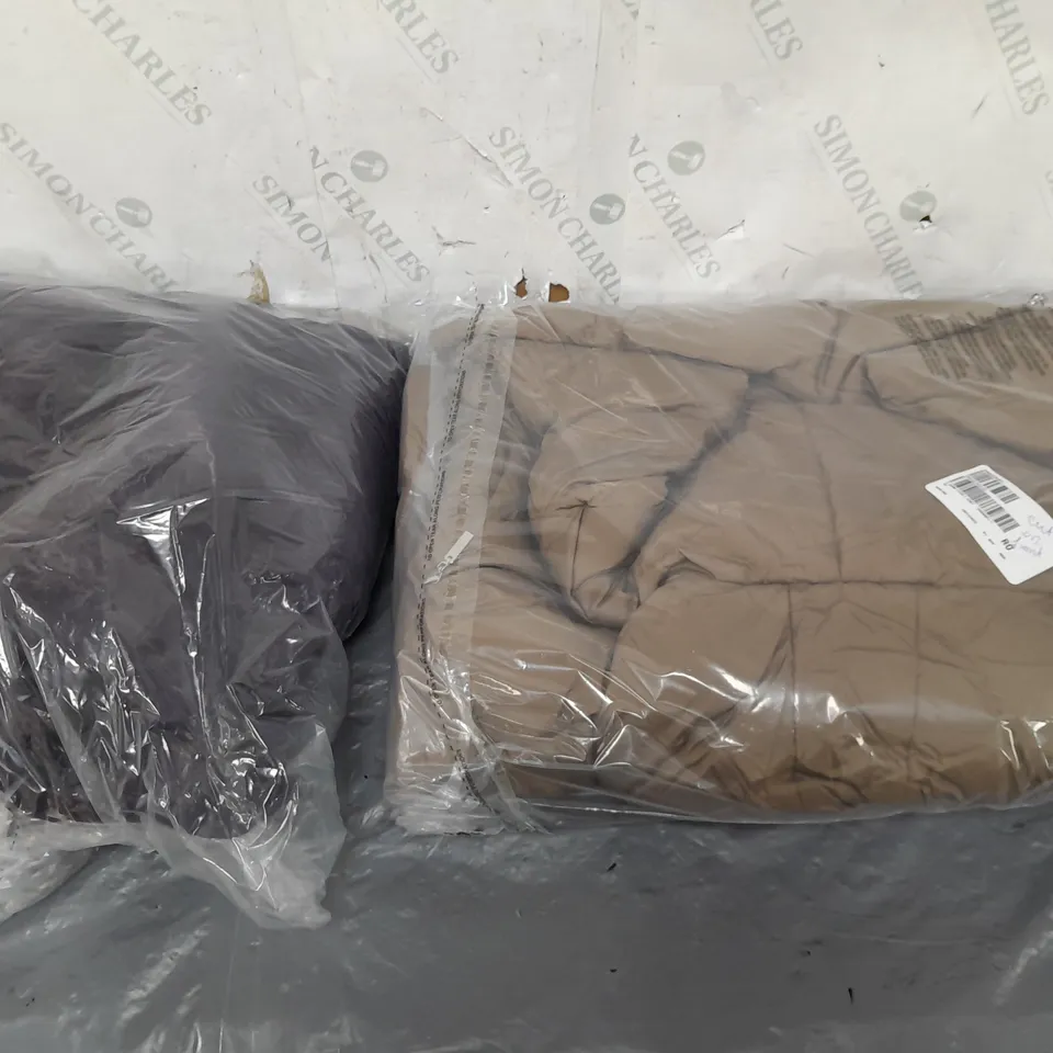 BOX OF APPROXIMATELY 10 ASSORTED BAGGED PIECES OF CLOTHING IN VARIOUS STYLES, SIZES, AND BRANDS 