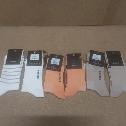 BOX TO CONTAIN A LARGE QUANTITY OF BRAND NEW PAIRS OF BISSINI CYCLING SOCKS - COLOURS AND SIZES VARY // 1 PAIR PER PACK