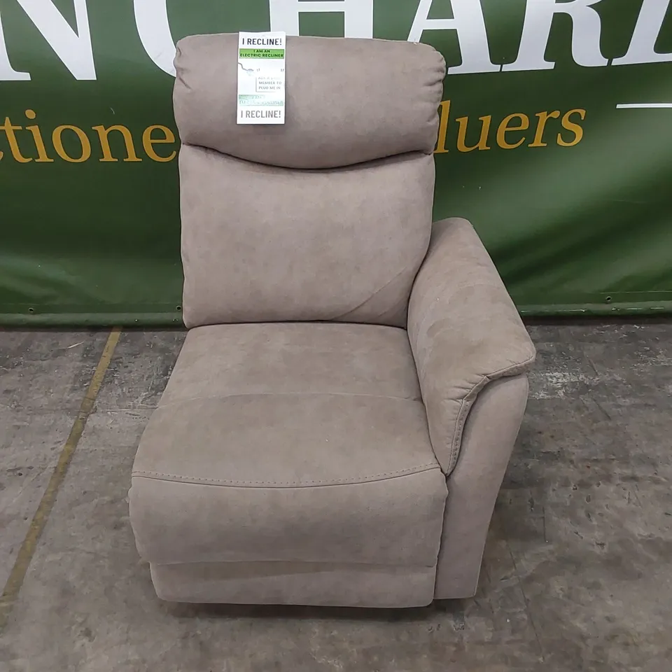DESIGNER FABRIC UPHOLSTERED ELECTRIC RECLINER SOFA PIECE 