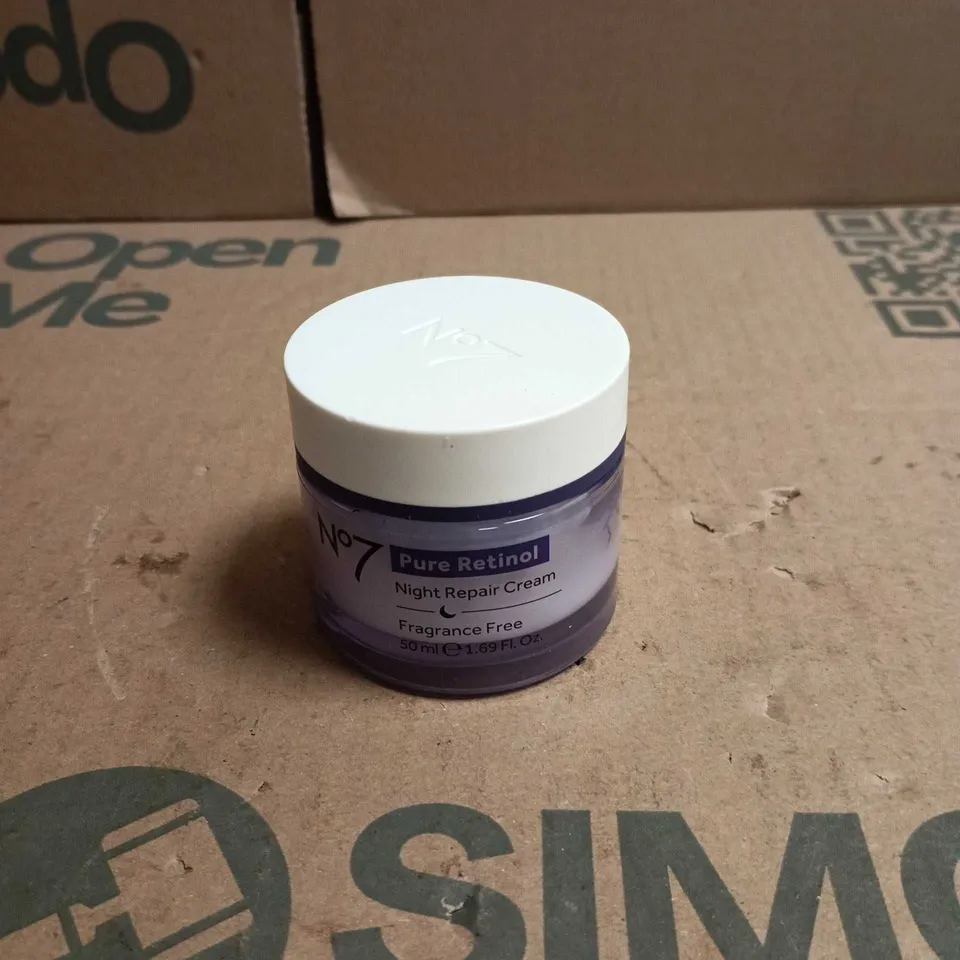 NO7 PURE RETINOL NIGHT REPAIR CREAM – FRAGRANCE FREE, 50ML UNBOXED