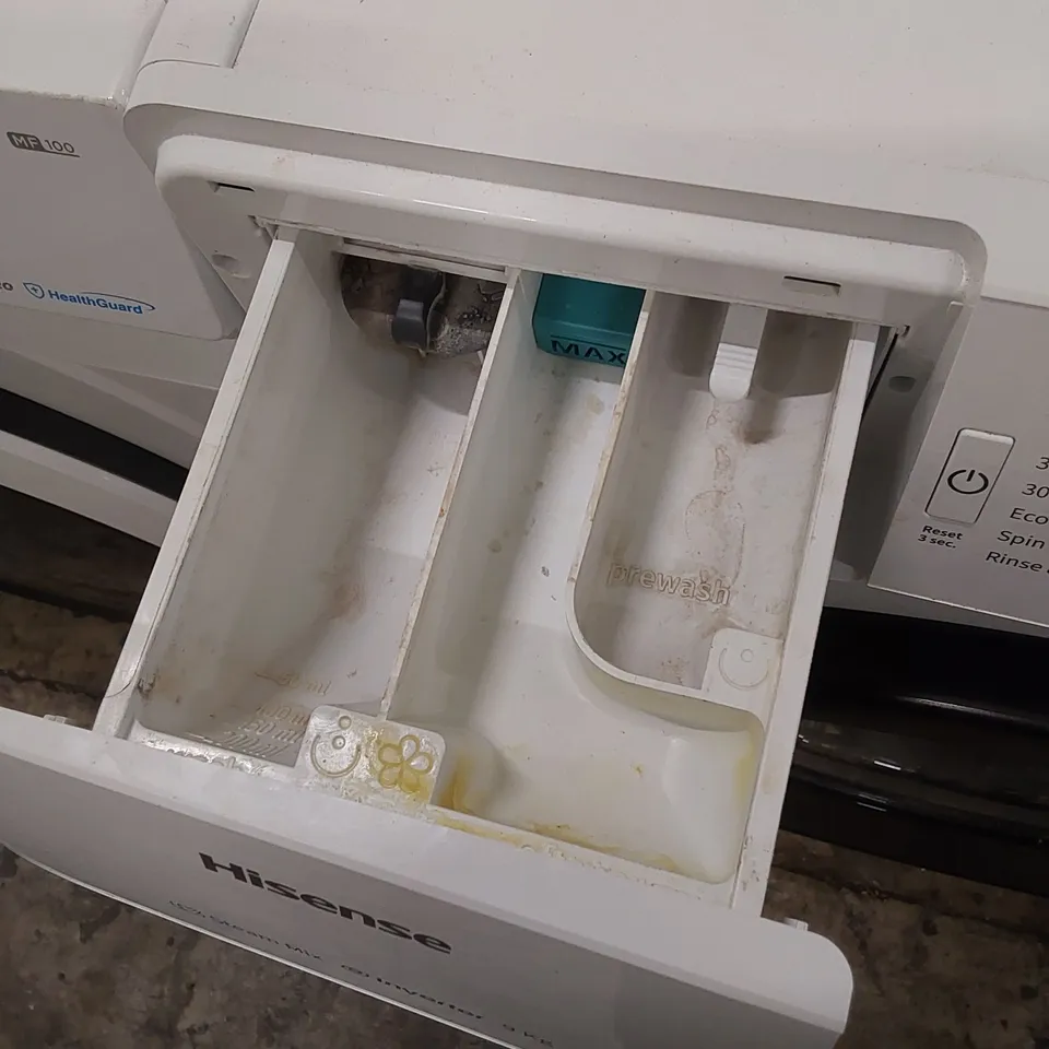 HISENSE 60cm FREESTANDING 9KG WASHING MACHINE IN WHITE, MODEL: WFGE90141VM