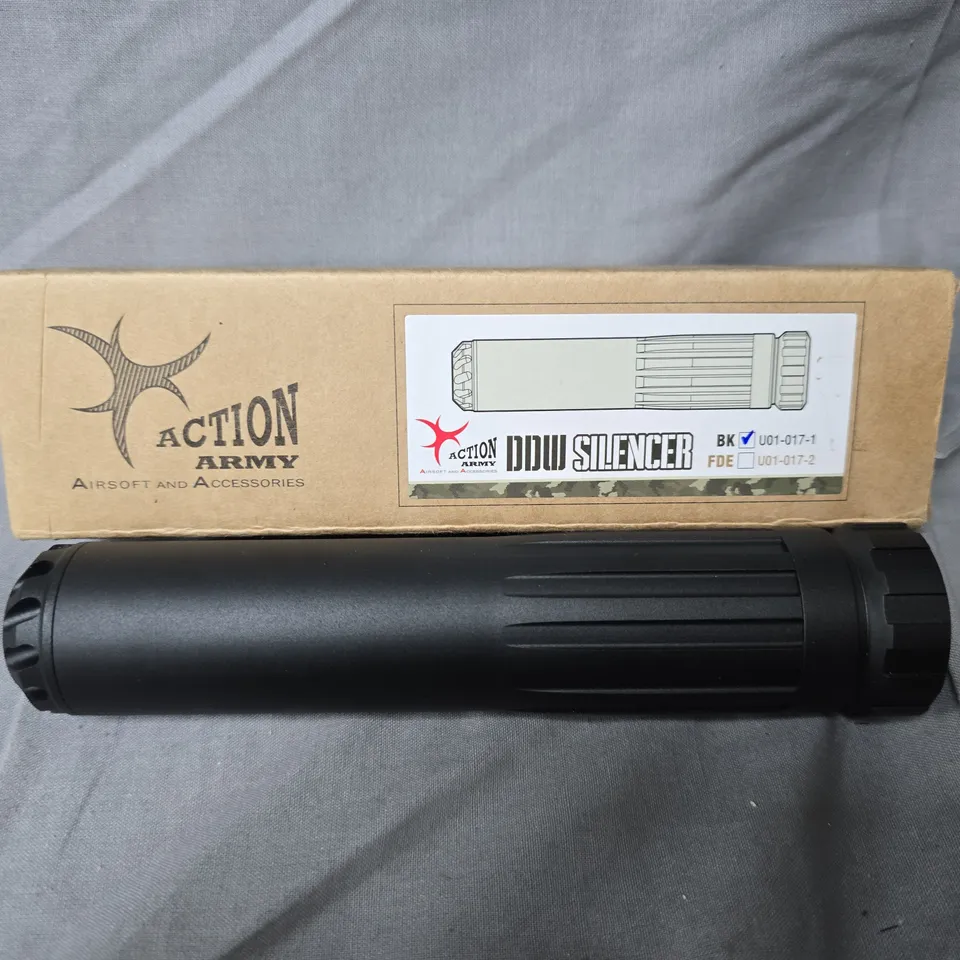 ACTION ARMY DDU SILENCER - BLACK (AIRSOFT ACCESSORY)