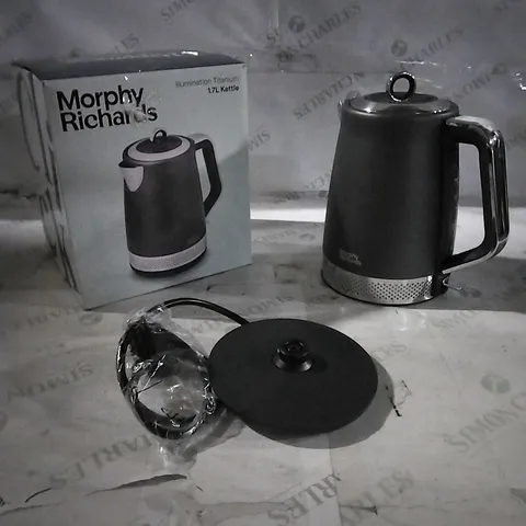 BOXED MORPHY RICHARDS ILLUMINATION TITANIUM 1.7L KETTLE