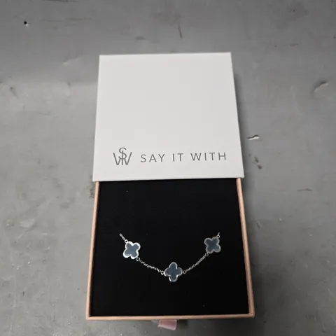 BOXED SAY IT WITH CLOVER BRACELET 