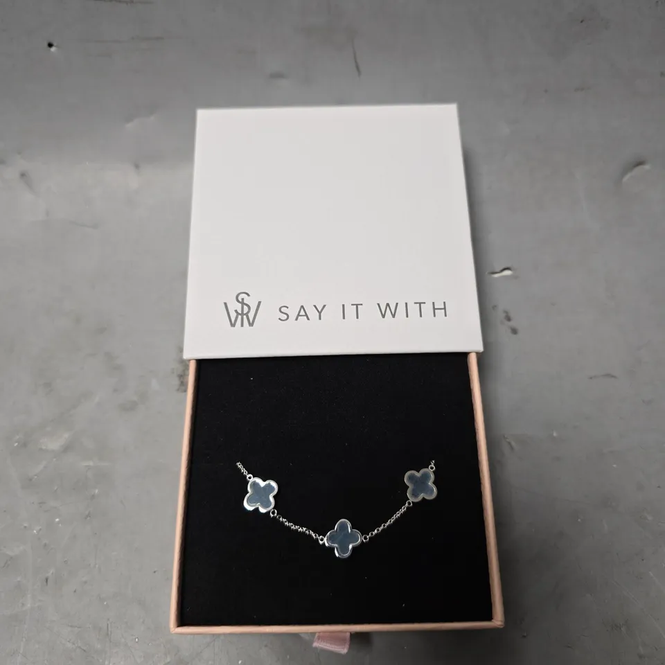 BOXED SAY IT WITH CLOVER BRACELET 