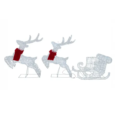 BOXED NEO 240 LED CHRISTMAS SLEIGH REINDEER OUTDOOR DECORATION