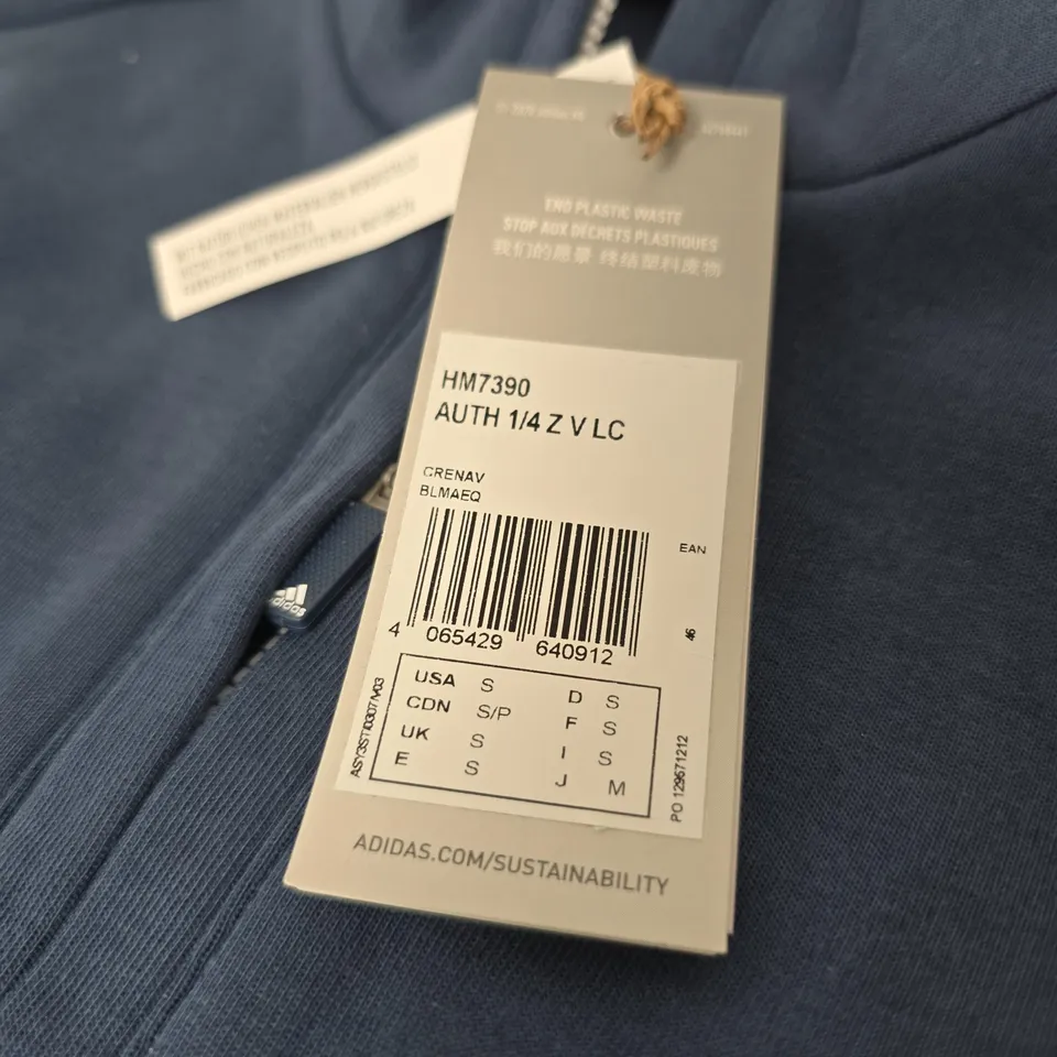 ADIDAS SLEEVELESS ZIP-TOP VEST – NAVY (UK S)