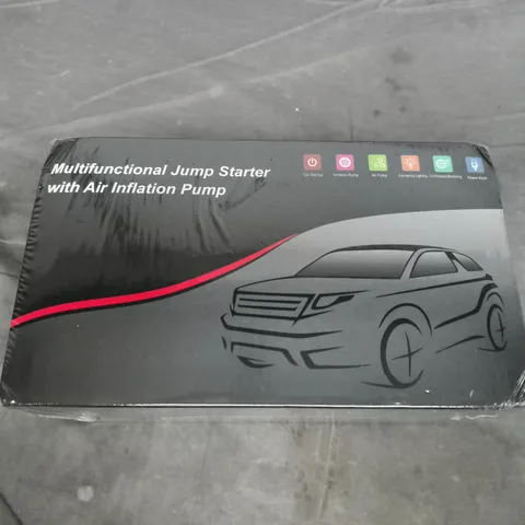 MULTIFUNCTIONAL JUMP STARTER WITH AIR INFLATION PUMP – BOXED