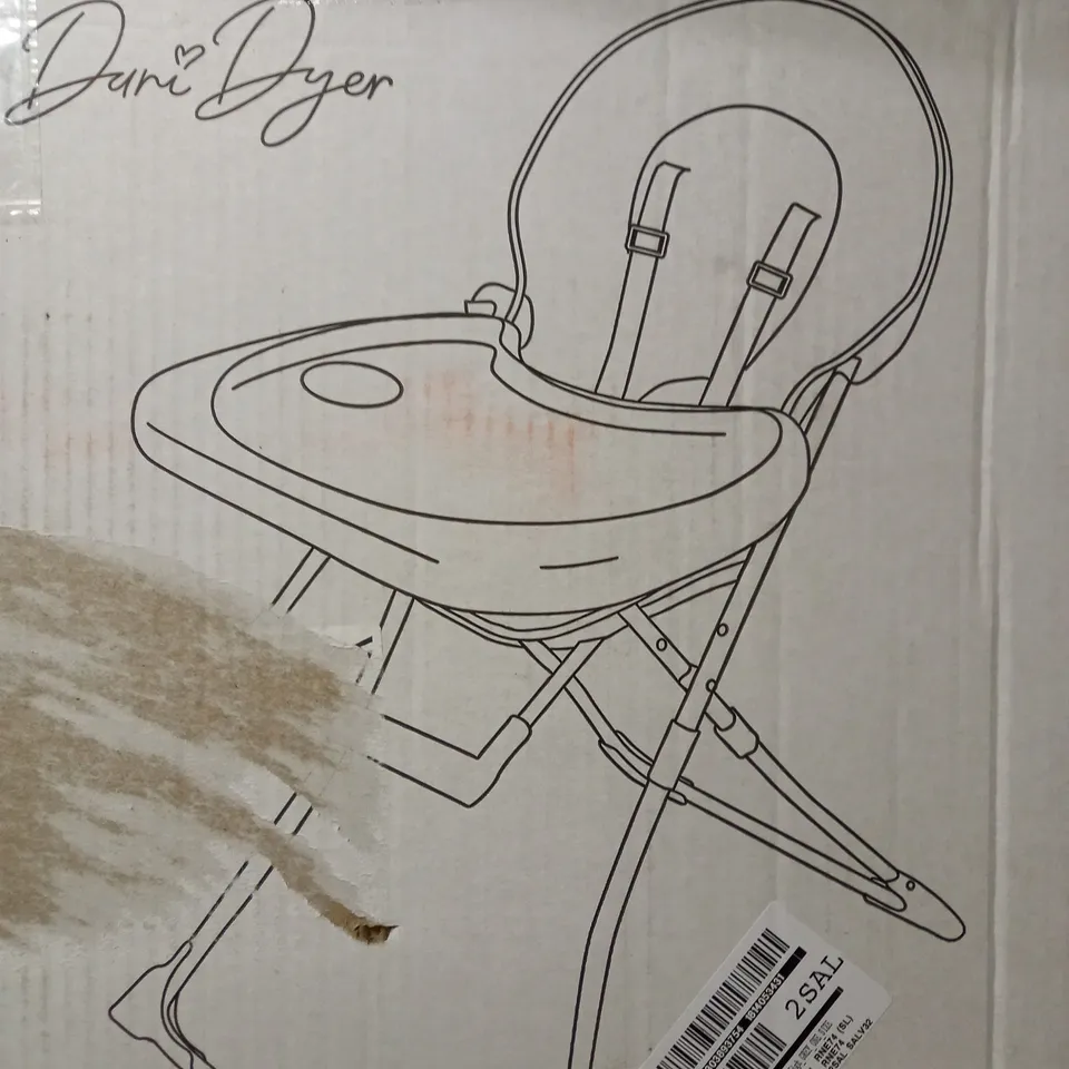 MY BABIIE DANI DYER ELEPHANTS COMPACT HIGHCHAIR RRP £89.99