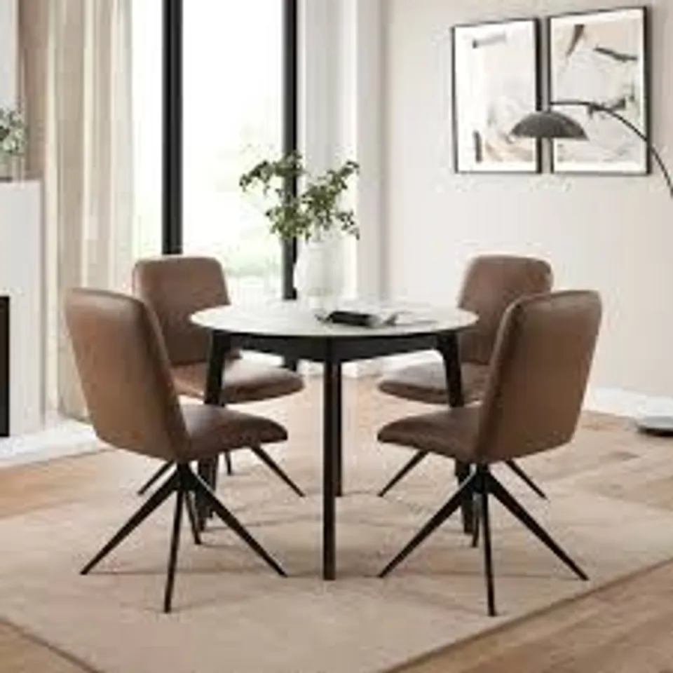 BOXED ZURI II 2 SEATER ROUND DINING TABLE (1 BOX)