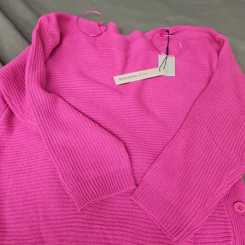 ROMAN PETITE CURVE HEM JUMPER – PINK – SIZE S