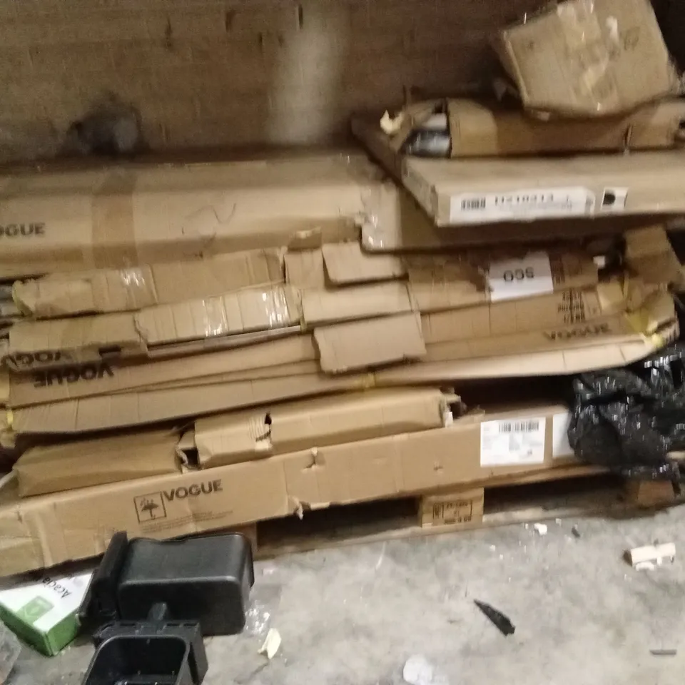 PALLET OF ASSORTED VOGUE PRODUCTS TO INCLUDE;RACKING TROLLEYS