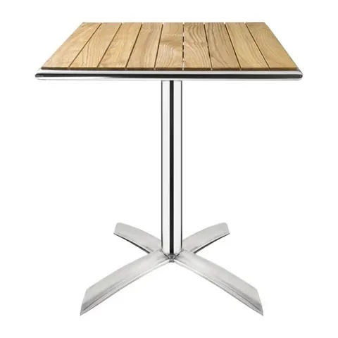 BOXED BOLERO ASH FLIP TOP SQUARE BISTRO TABLE 600X600MM
