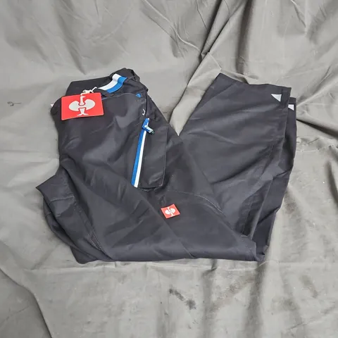 STRAUSS WORKS MENS MULTI POCKET TROUSERS IN BLACK/BLUE SIZE 34R