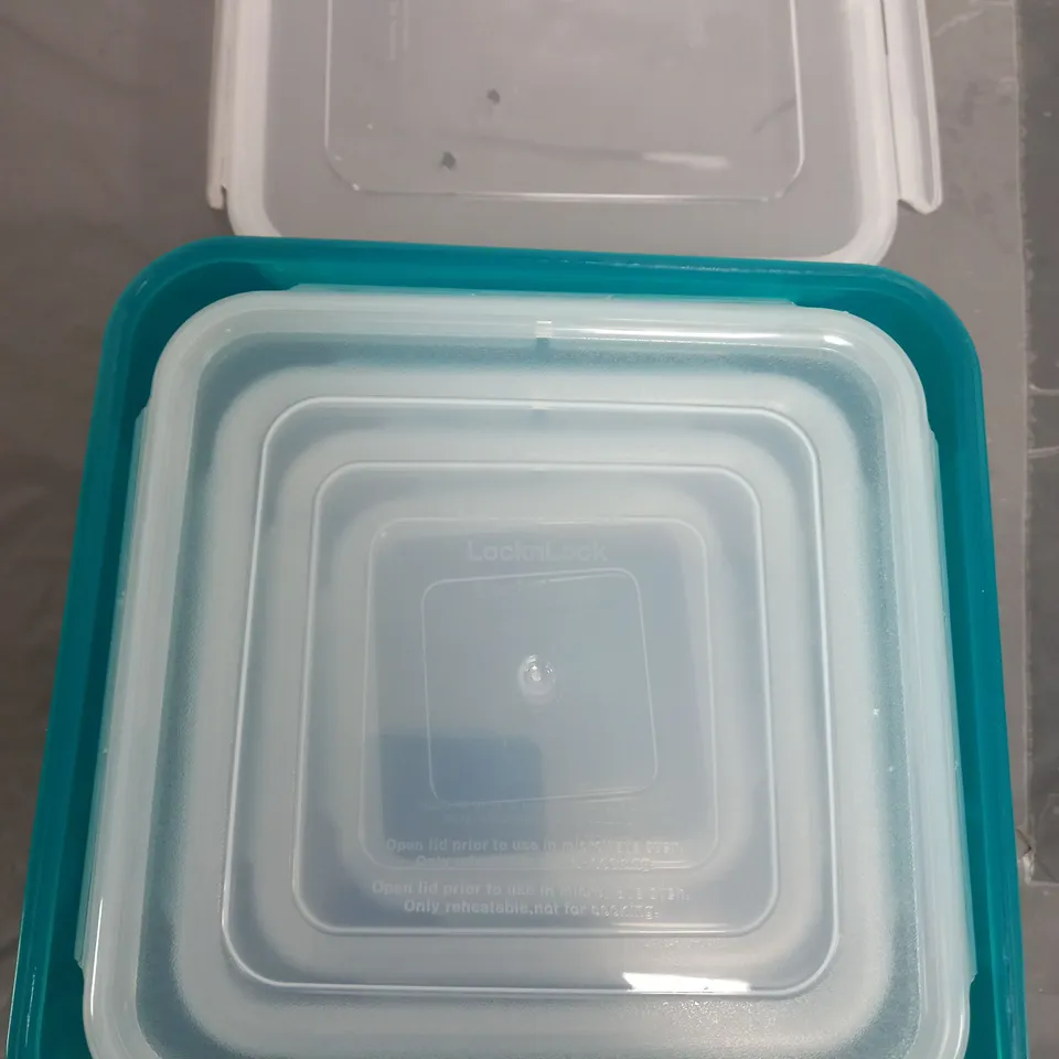 LOCK & LOCK 5 PIECE SQUARE STORAGE CONTAINERS 