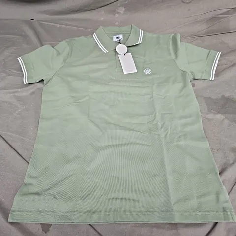 PRETTY GREEN BARTON POLO SHIRT – LIGHT GREEN, MEN'S POLO, SIZE L