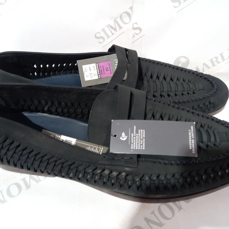 M&S MENS BLUE LOAFERS SIZE 12
