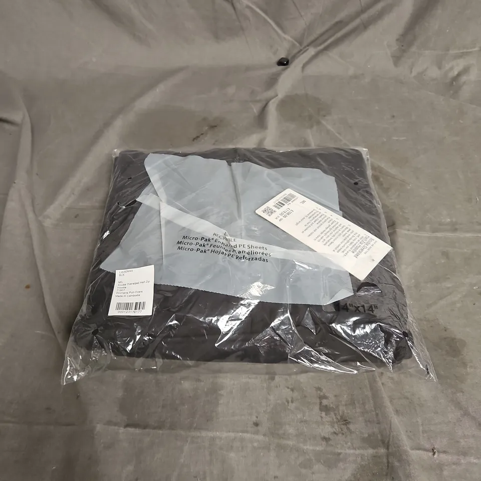 BAGGED LULULEMON SCUBA OVERSIZED HALF-ZIP HOODIE IN BLACK SIZE M/L