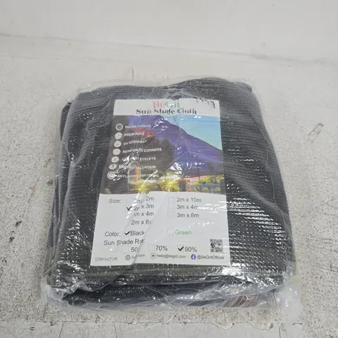 BEGRIT SUN SHADE CLOTH – BLACK, 2M X 3M (AS PICTURED)