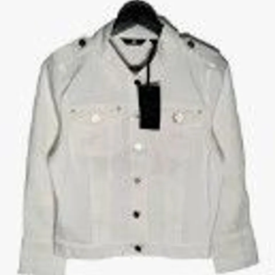 JM FASHION BY JULIEN MACDONALD MILITARY STYLE TWILL JACKET WHITE SIZE 18
