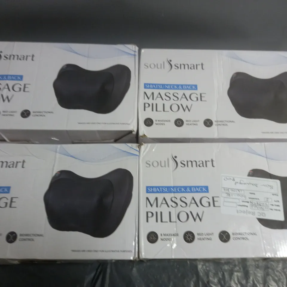 LOT OF 4 SOULSMART SHIATSU MASSAGE PILLOWS