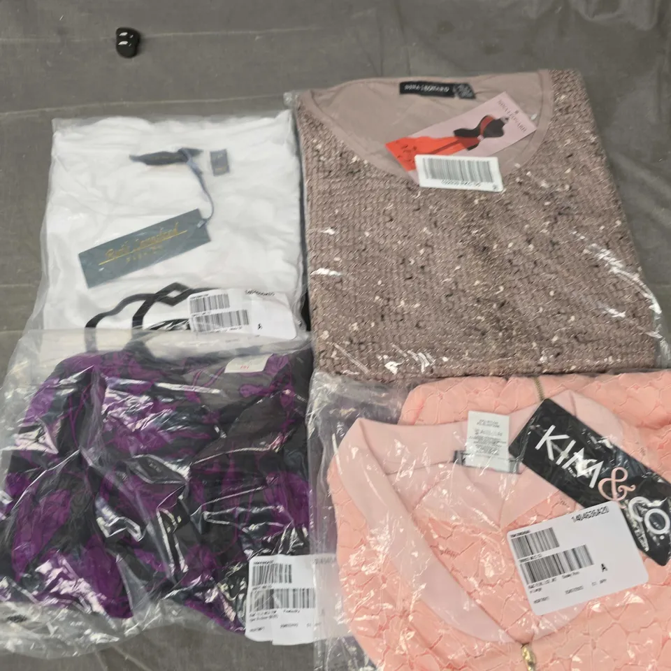 APPROXIMATELY 20 LADIES CLOTHING ITEMS, ASSORTED COLOURS, SIZES AND STYLES