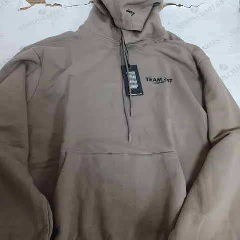 REPRESENT TEAM 247 LIGHT KHAKI HAEVY WEIGHTED HOODIE - MEDIUM