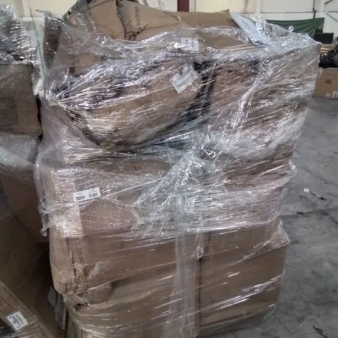 PALLET CONTAINING SEVERAL RAIN DAMAGED OFFICE/SIDE/DINING CHAIRS AND OTHER HOUSEHOLD FURNITURE ETC.