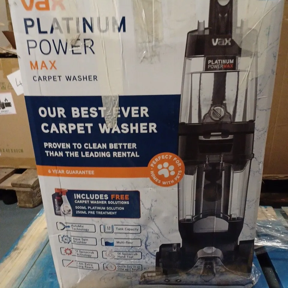 VAX PLATINUM POWER MAX CARPET CLEANER