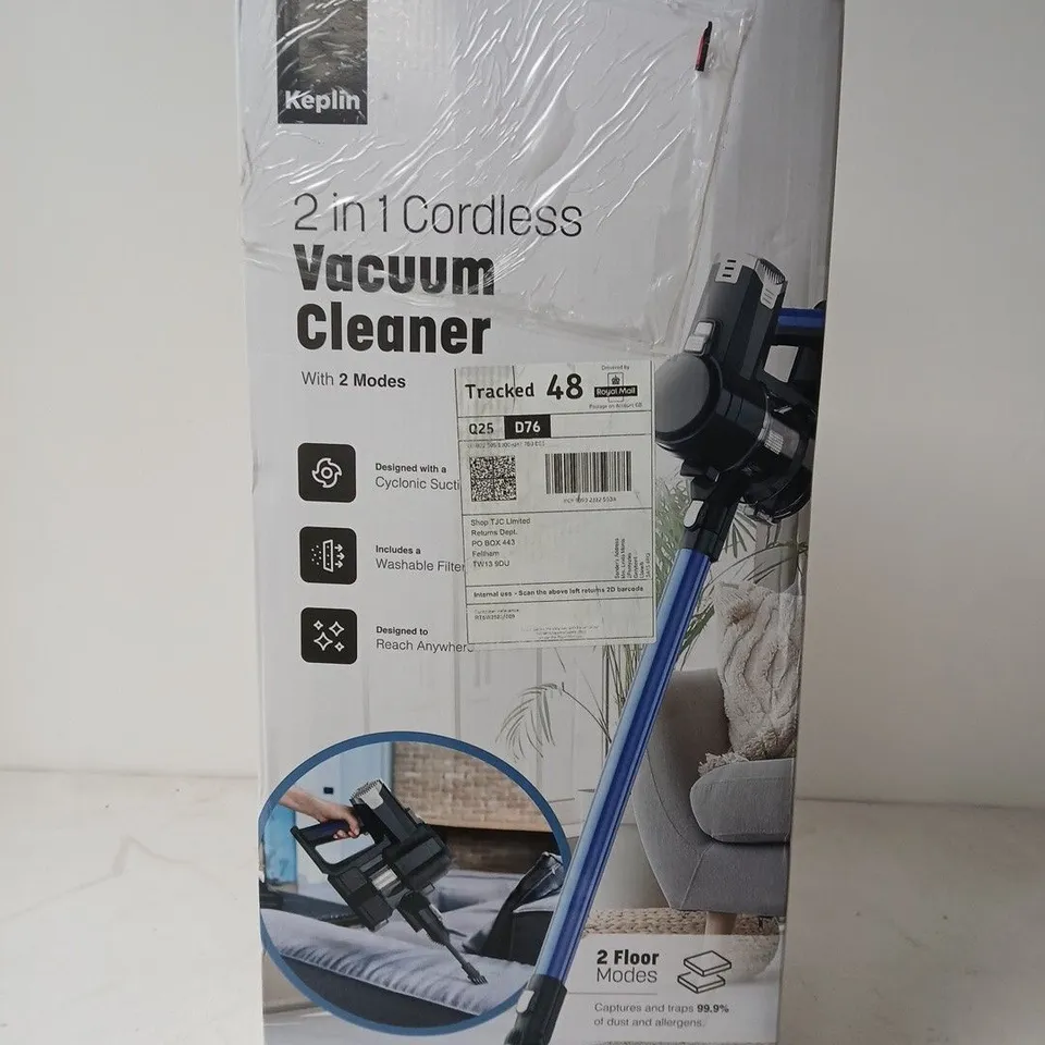 KEPLIN 2-IN-1 CORDLESS VACUUM CLEANER – BOXED