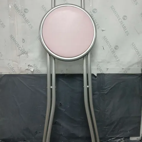 HOMION FOLDING BAR STOOL IN PINK - COLLECTION ONLY	