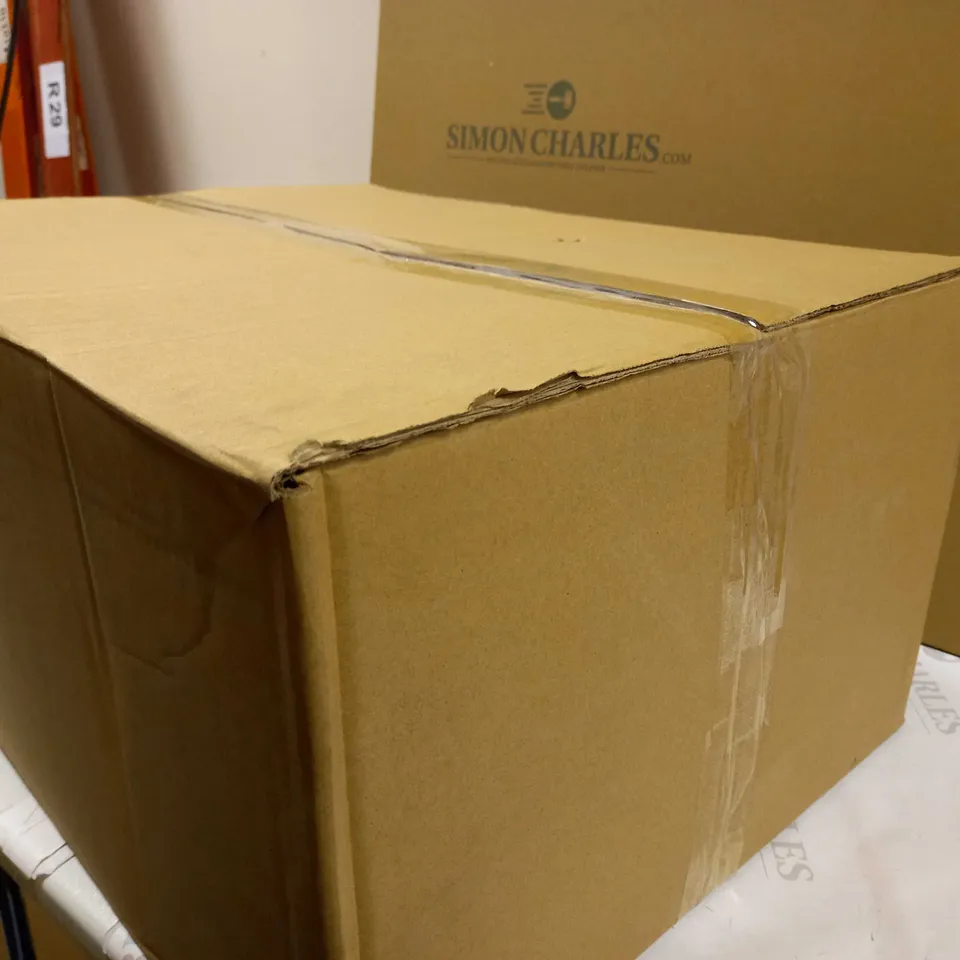 BOX OF APPROX 8 PACKAGED BATHROOM CLEAR STORAGE BOXES