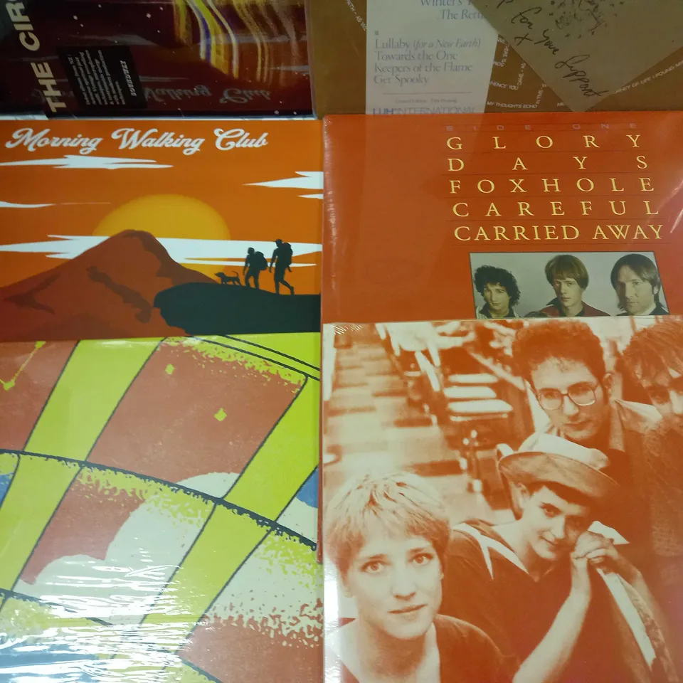 LOT OF 10 ASSORTED VINYLS TO INCLUDE MORNING WALKING CLUB, THE CIRCLING SUN AND THE DARLING BUDS