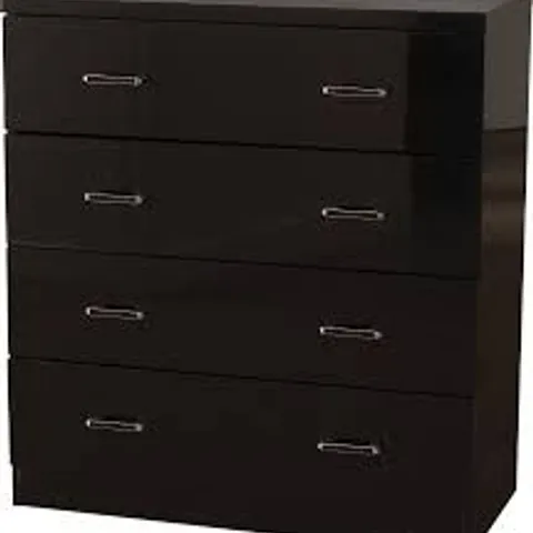BOXED CHARISMA 5 DRAWER CHEST BLACK GLOSS (1 BOX)