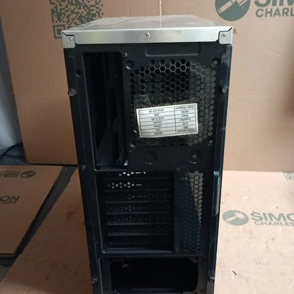 PC DESKTOP TOWER SILVER WITH CLEAR SIDE